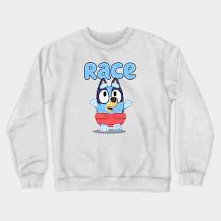 Bluey and Bingo race funny Crewneck Sweatshirt